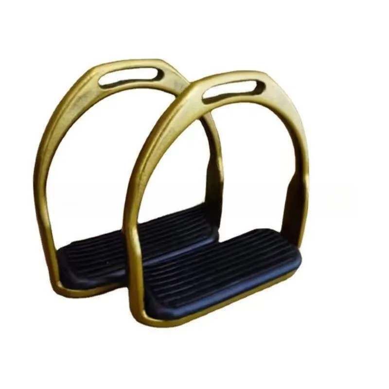 Safety Horse Stirrups, Low Carbon Steel Riding Foot Pedals, Equestrian Saddle Tack Accessories