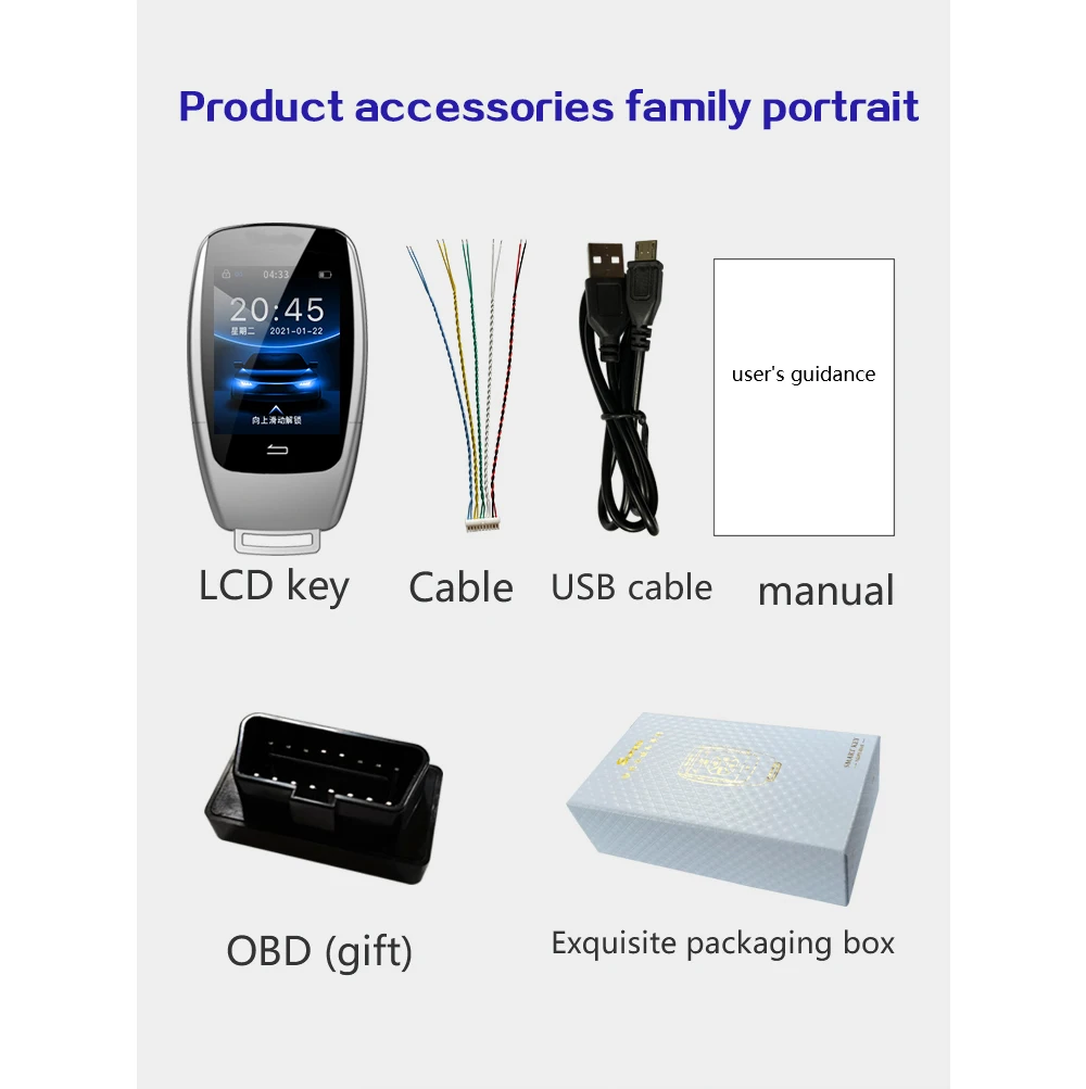 YIQIXIN TK900 universale modificato Smart LCD Key Screen per Benz Audi BMW VW Ford Toyota Fiat KIA Lexus Jeep Suzuki Keyless Entry