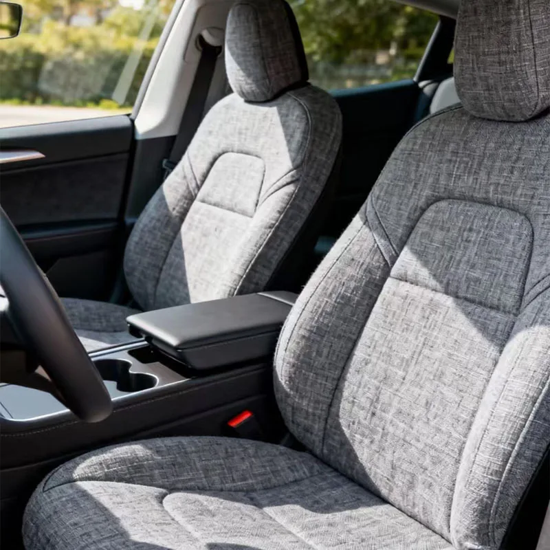 

Car seat cover For Tesla Customize Tailor Linen Same Structure Proper Fit Protect Armrest Airbag Available Interior Accessories