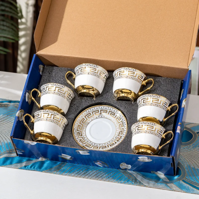 Light Luxury British Afternoon Tea Cup French Ceramic Coffee Cup Set Small Luxury Household Simple Cup