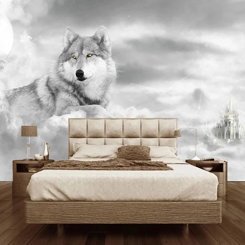 Custom 3D Mural Wallpaper Modern Art Bedroom Restaurant Wolf Living room sofa TV background wall bedroom restaurant study Hotel