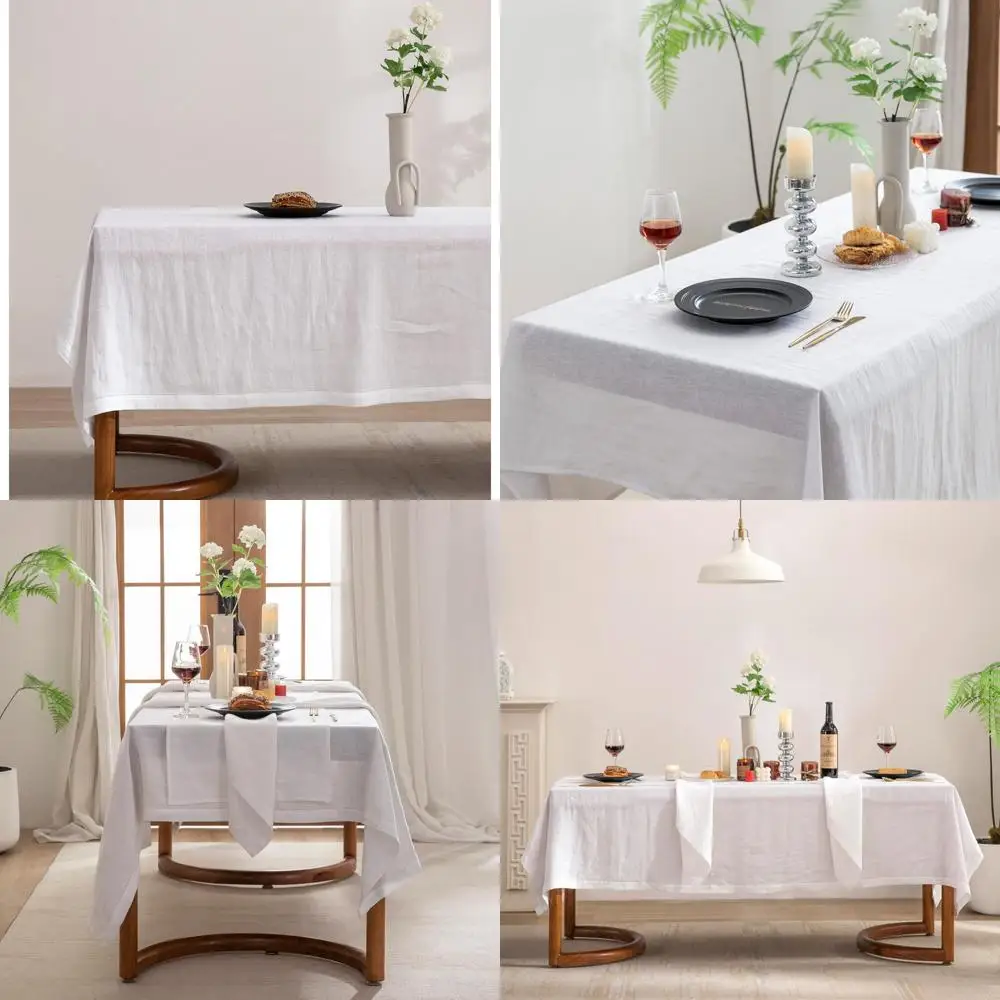 

100% каменная французская льняная скатерть, дизайн Hemstitch, кухонный обеденный прямоугольный стол, 60x144 дюйма