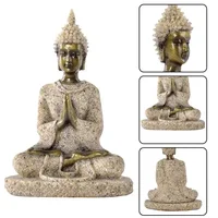 Sandstone Crafts Sculpture, Sitting Meditation, Buddha Statue, Elephant Ganesha Sculpture, Incense Burner, Feng Shui Decoration, 2
