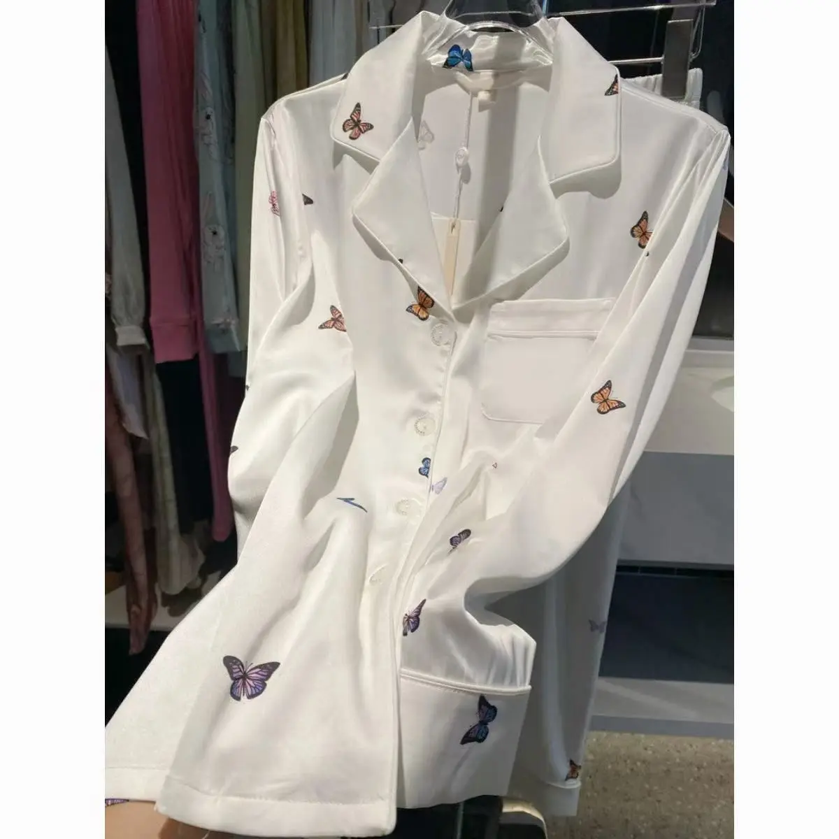 

Pajama Sets Vintage Women Wool Dark Green Solid Round Neck Knee Length Thermal Sleep Pants Classic Elegant Winter Weight Warm OL