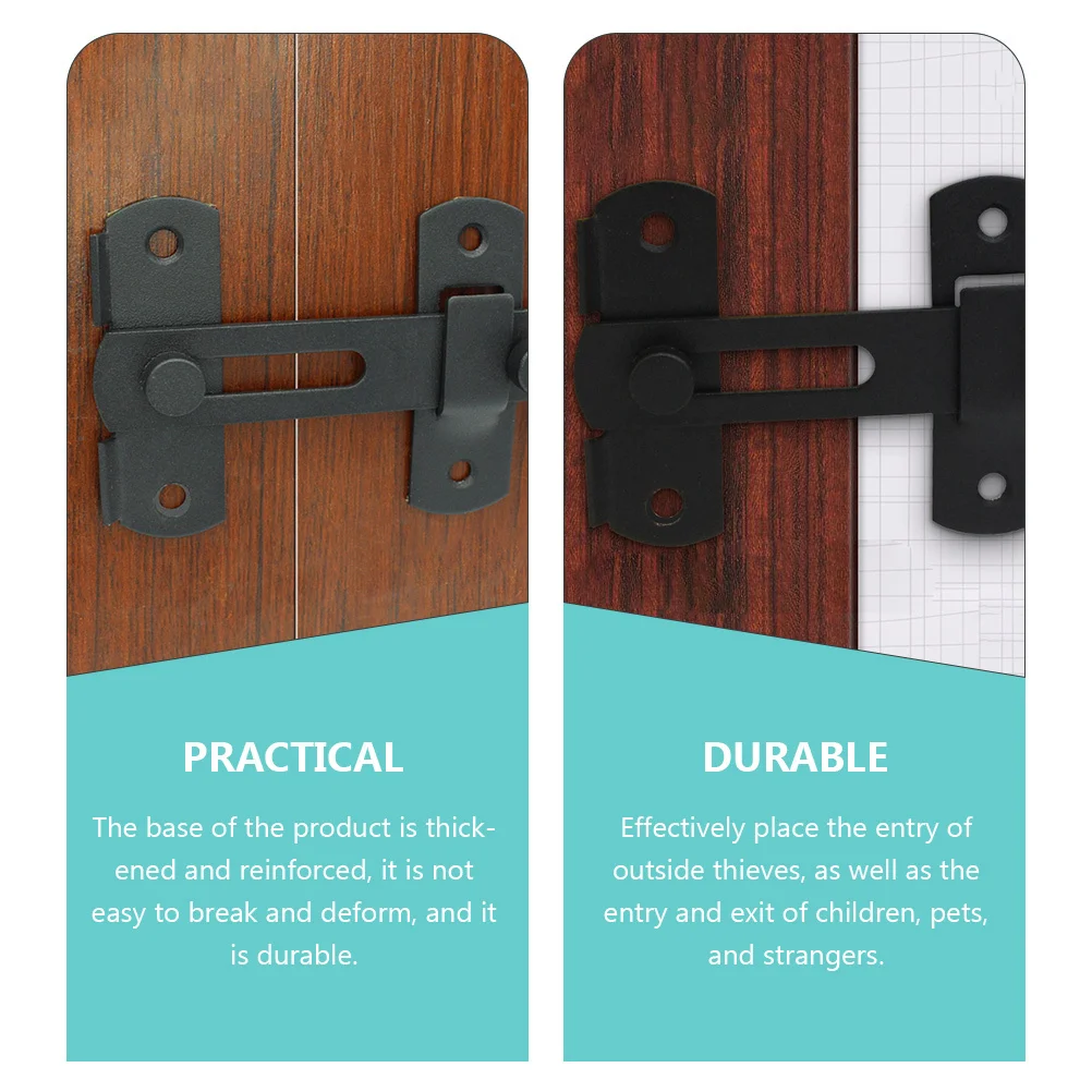 

2Pcs Stainless Steel Door Latch Lock Thickened Reinforced Safety Security Lock for Home Bedrooms Gates Barns Pet Cage