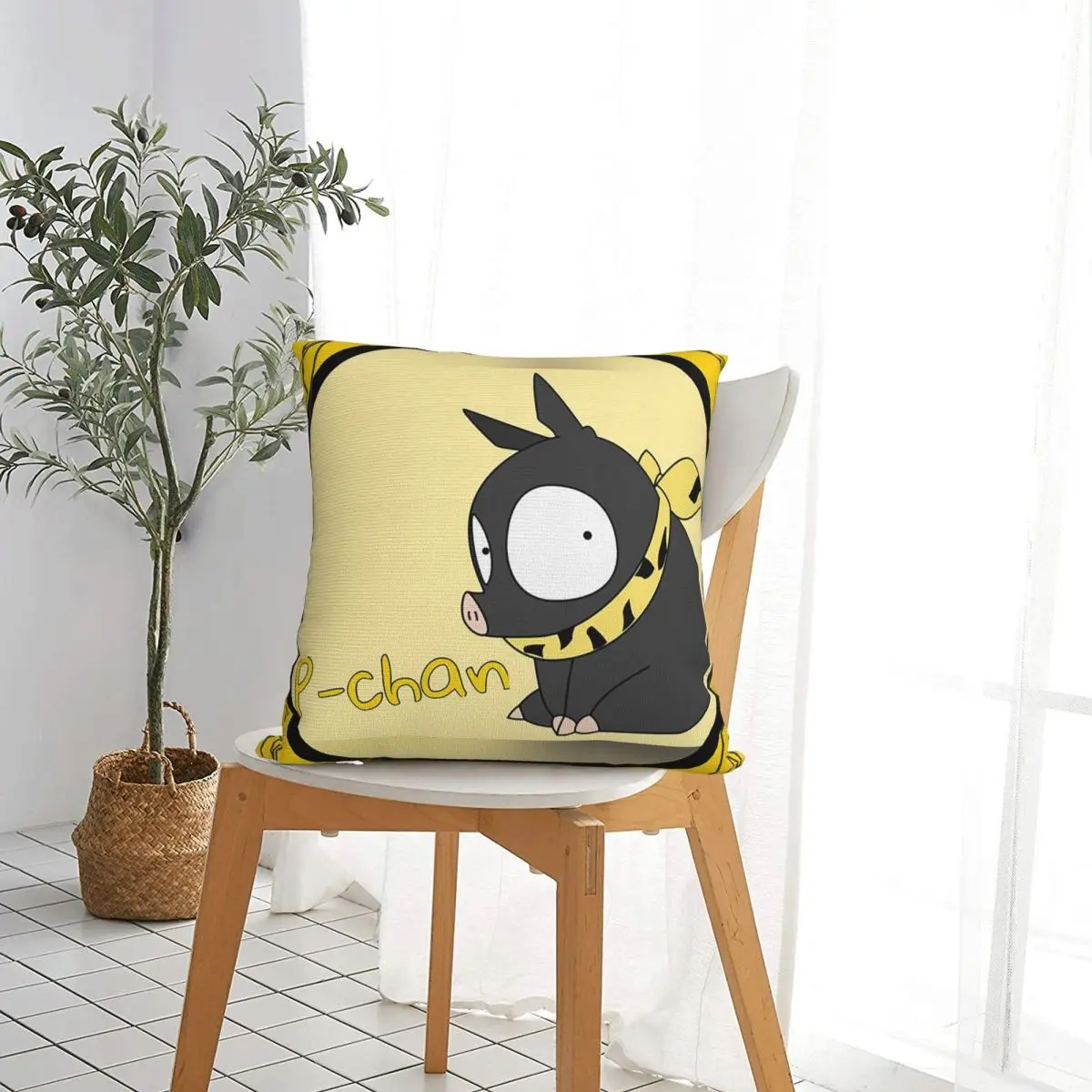Ranma 1/2 Saotome Pig Girls P Chan Square Pillowcase Pillow Cover Cushion Throw Pillow for Home Bedroom Car