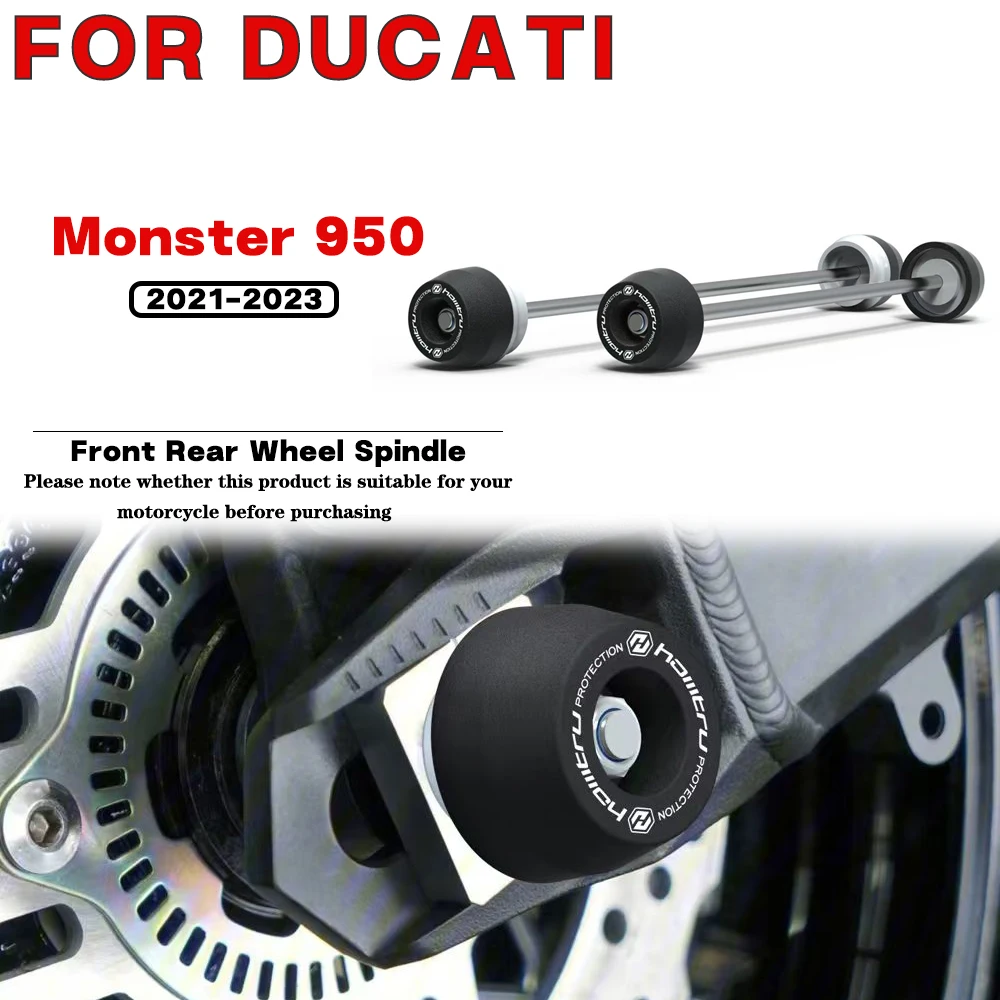 For DUCATI Monster 950 2021 2022 2023 Motorcycle Front Rear Wheel Spindle Crash landing Protection