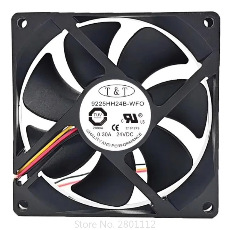 New Cooler Fan for T & T 9225HH24B-WDO 9225HH24B-WFO 24V 0.30A Robot Cooling Fan 9CM 92x92x25mm