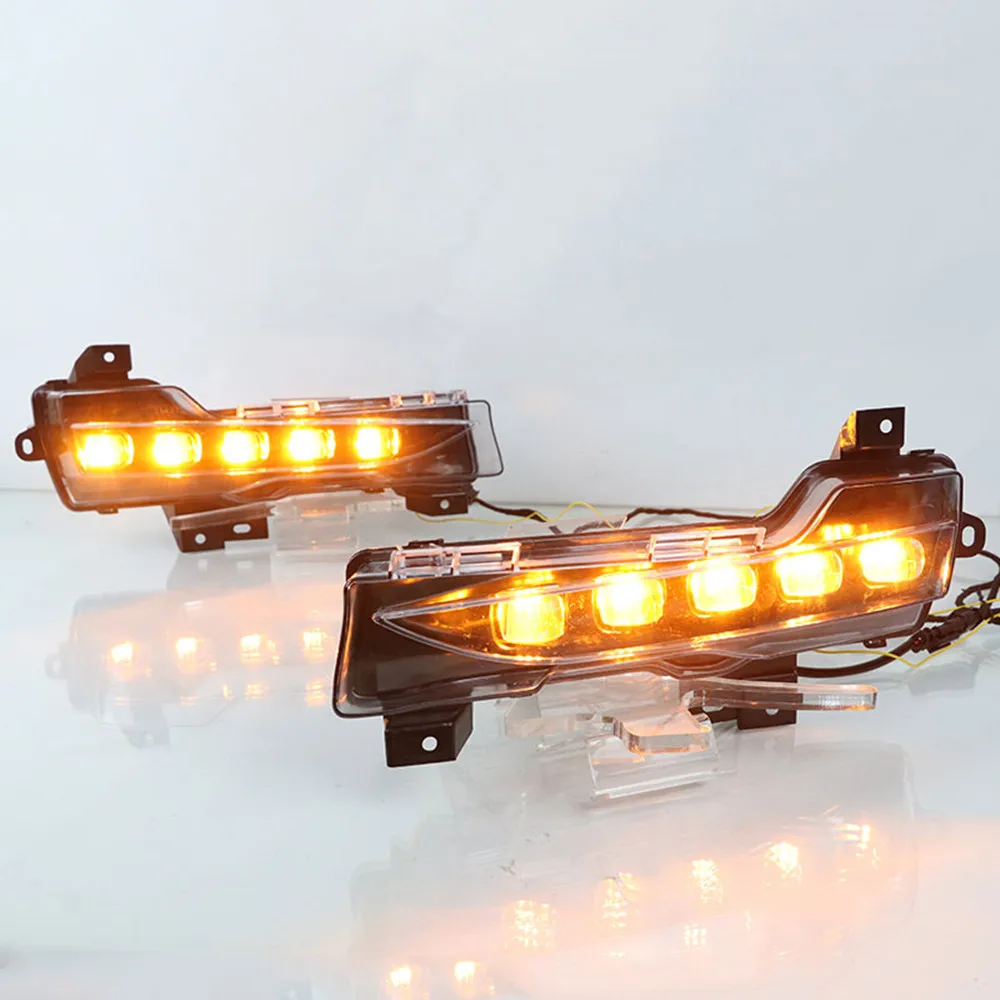 

12V LED Daytime Running Light Front Fog Light Flowing Turn Signal Assembly for Tesla Model 3 2017-2020 Exterior Accessories