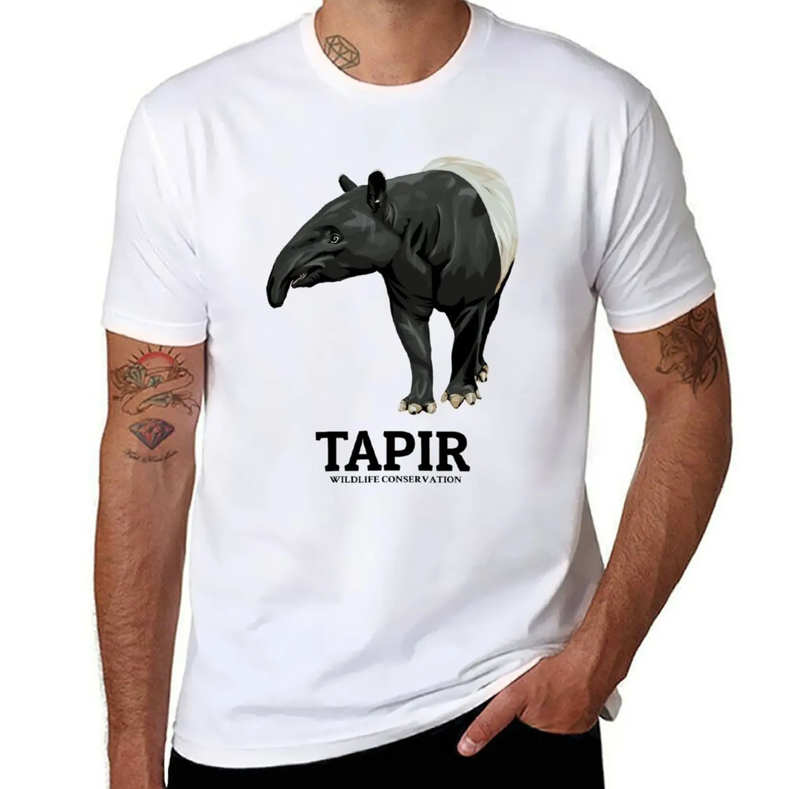 

Tapir Conservation T-Shirt cotton t shirts man 100% cotton t shirt pack T-Shirt