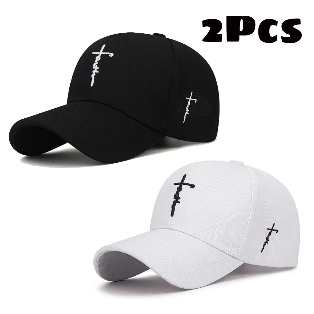 1 ud./2 uds gorra de béisbol informal de moda gorra de pico de pato con sombreado solar bordada cruzada adecuada para exteriores, parejas, deportes