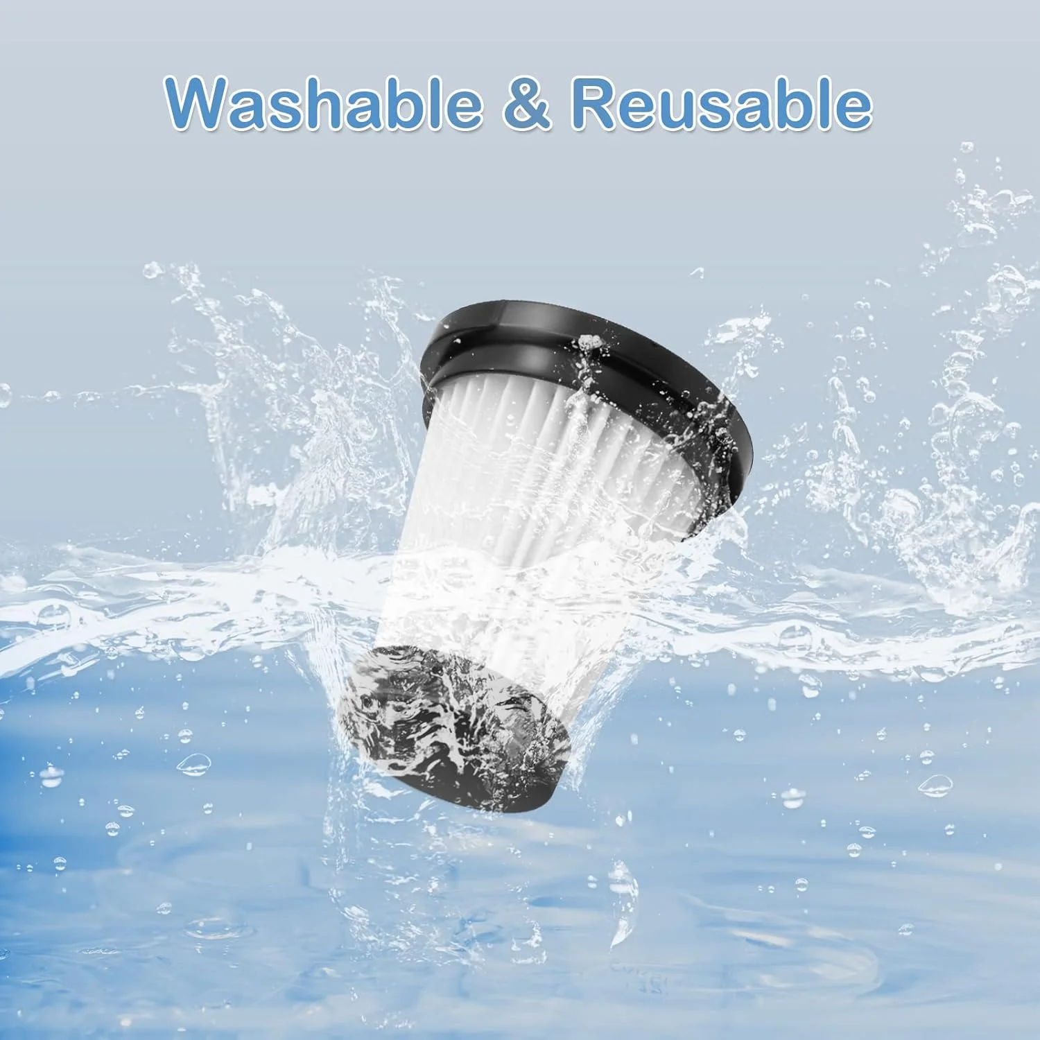 Paquete de 8 piezas de filtros HEPA para aspiradora inalámbrica K12 K12 K13, filtro de accesorios lavables