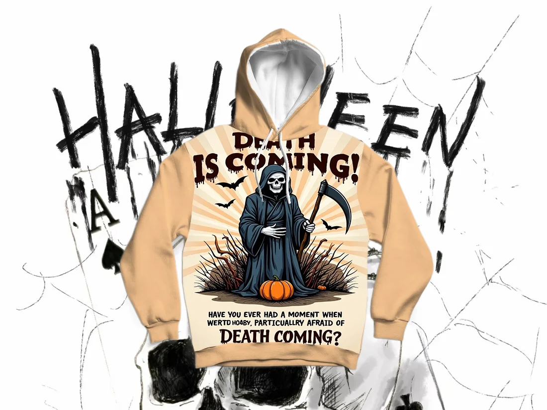 

25/26 Latest Autumn/Winter Halloween Elements 3D Printed Hoodie Large Adult Same Size Female Same Size Original Design Top
