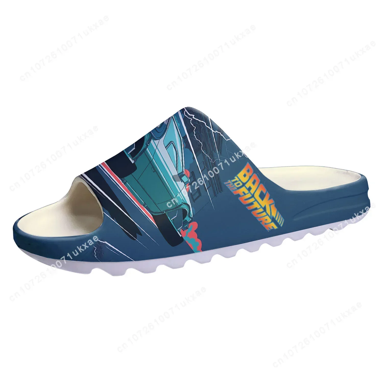 Back To The Future Delorean Soft Sole Sllipers Home Clogs Customized Step on Water Shoes Mens Womens Teenager Step in Sandals view 2