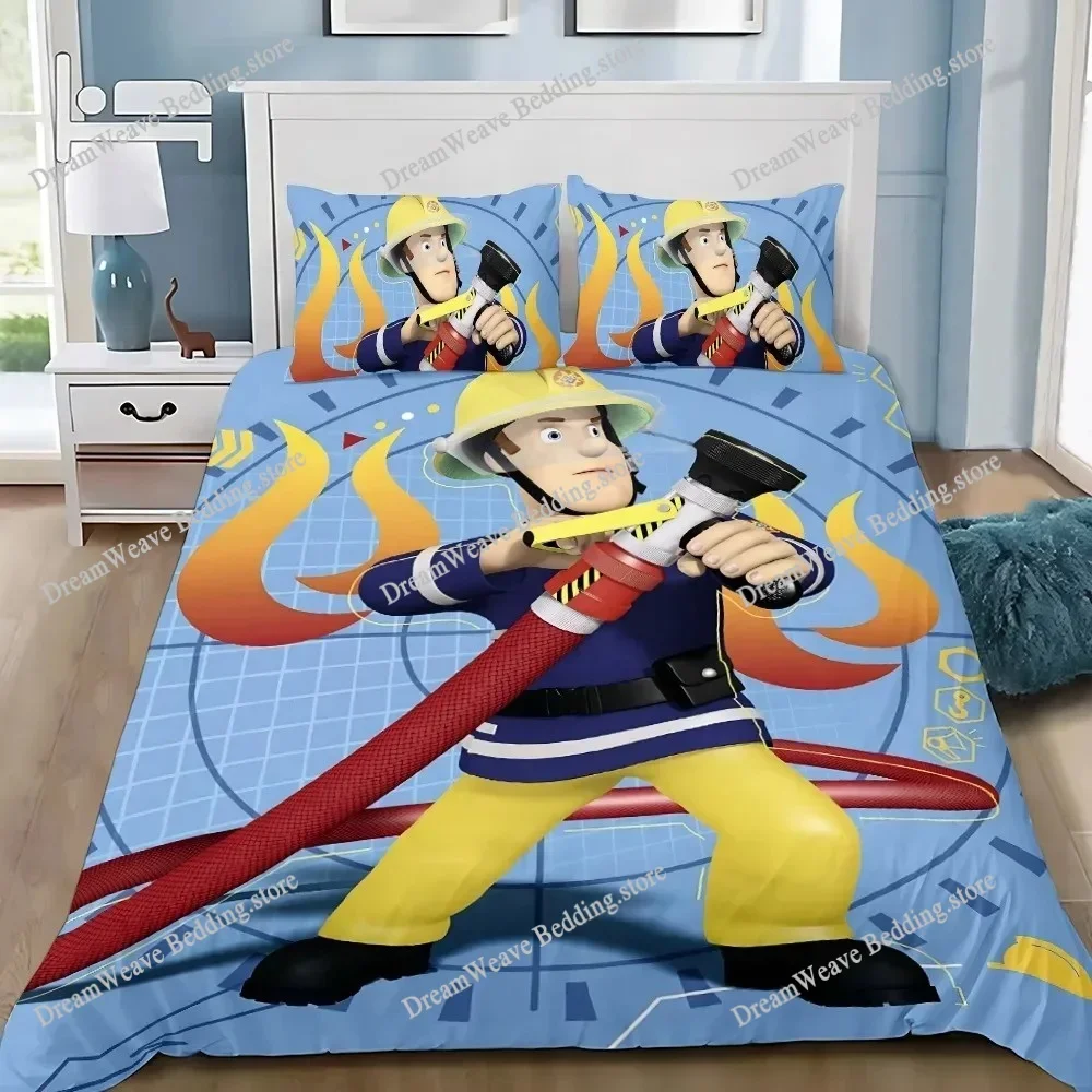 

Duvet Cover Firemans Sam 3D Exquisite Cartoon Anime Digital Printing Bedding Set Comforter Bed Youth Home Decor Kids Boys Gift96
