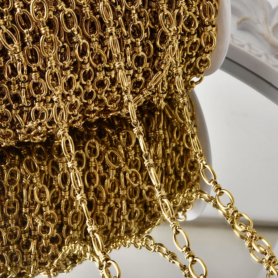 1 Stück Edelstahl Gliederkette mit Großen Ovalen Gliedern für Damen und Herren, Choker Punk Hip-Hop 45/50/60/70/80/90cm, Massiver Halsschmuck Geschenk – Detail 4