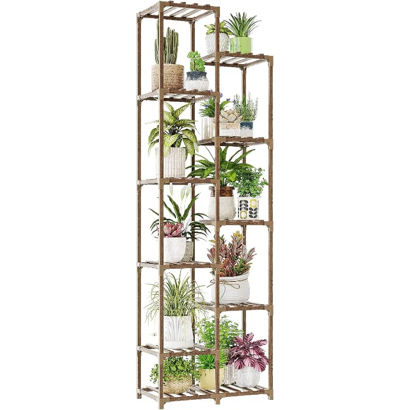 Plant Stand Indoor 72'' Tall Shelf Outdoor Large Wood Rack Corner Flower Stand Tiered Holder for Multiple