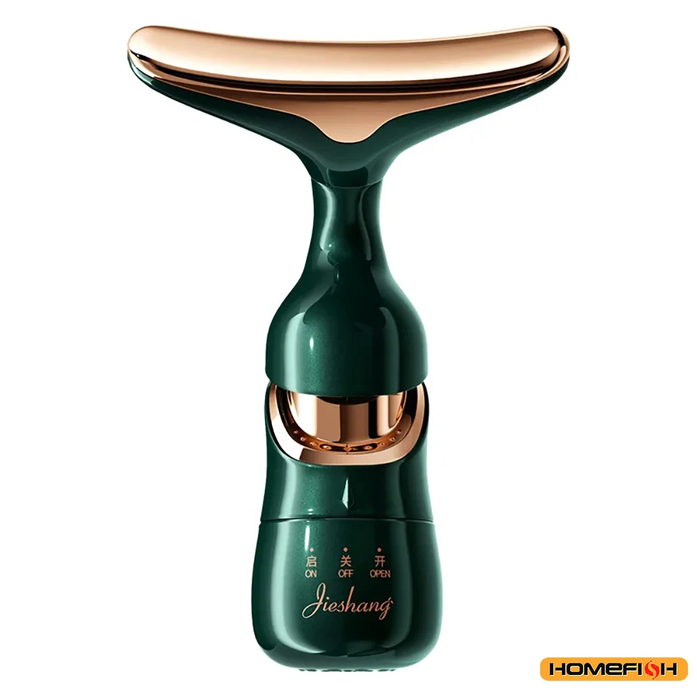 Homefish 3 em 1 dispositivo de levantamento facial pescoço massagem facial dos olhos rosto mais magro ems beleza pele aperto rugas anti rosto massageador