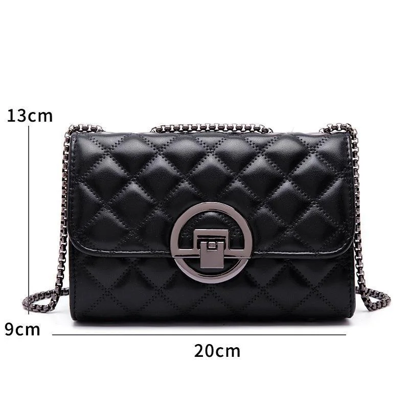 Lingge bag, chain bag, single shoulder bag, diagonal cross style crossbody bag for women