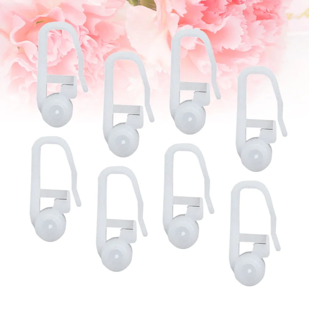 50 Pcs Curtain Rods Rings Gazebo Curtains Door with Eyelets Bed Hooks Universal Roller Sliding