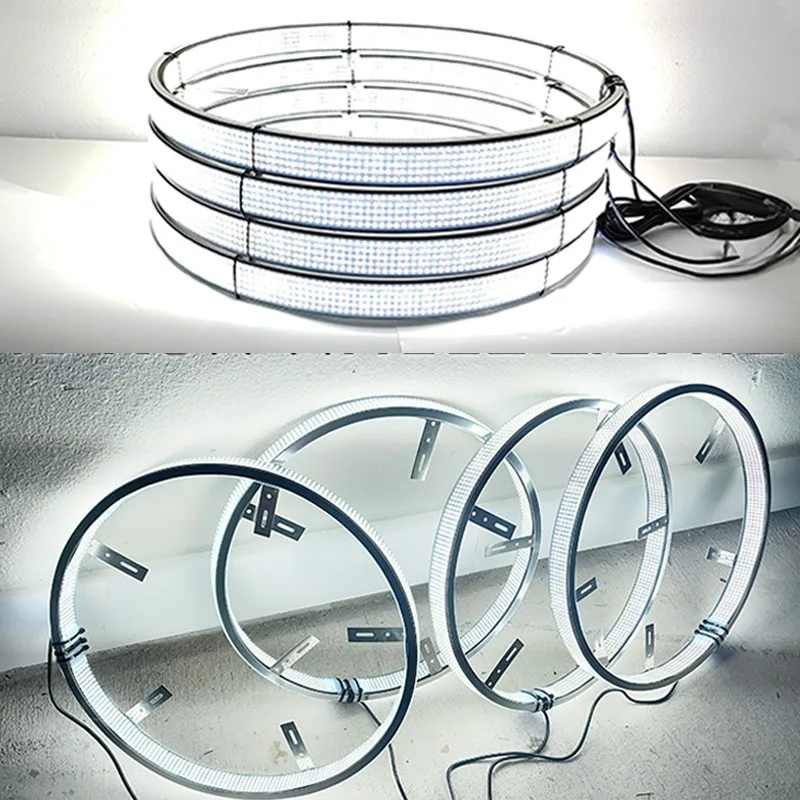 10 Row Wheel  Upgrade 12 Row Pure White Brightest Well Ring  Kit 17 Inch Truck Light Emitting Diode Wheel Light