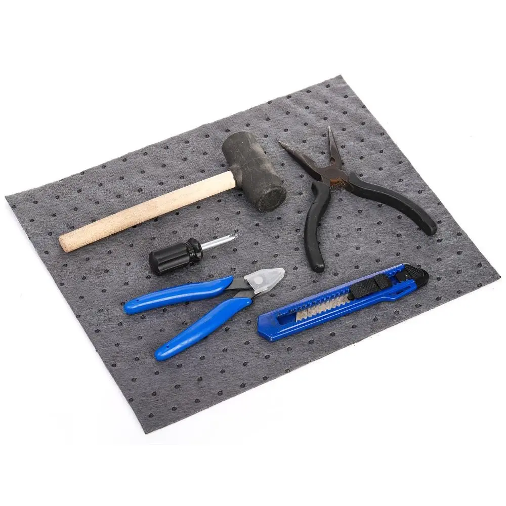 5Pcs Shearable 50*40cm Oil Absorbent Pads Absorbent Mat Grey Oil Spill Mat Heavy Weight Universal Garage Floor Mat Basement