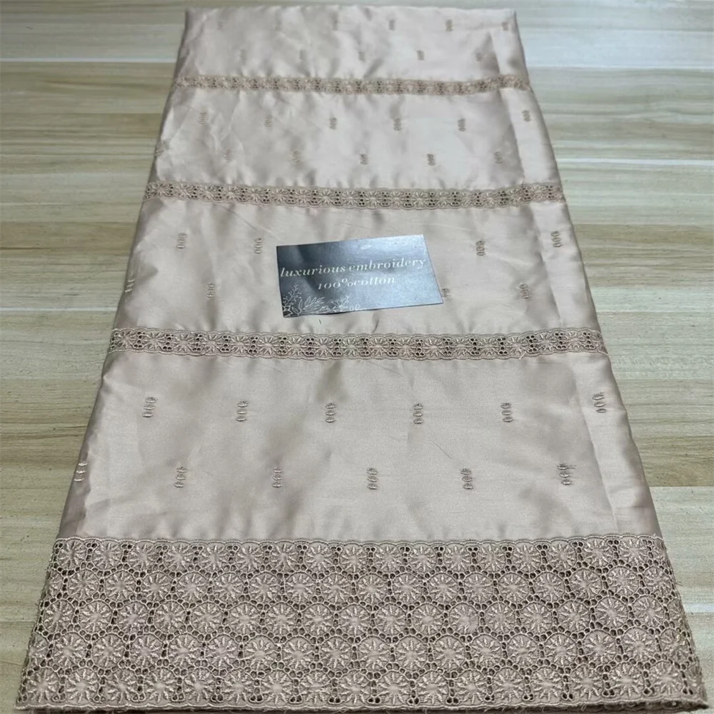 Tissu Africain en Dentelle Polonaise NigWin, en Coton, Type Suisse, pour Robe de Mariée et de ix, Nouvelle Collection 2024