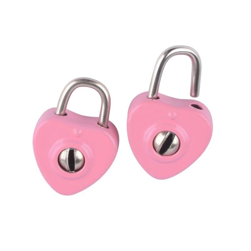 Mini Heart Shaped Lock Wedding Keyed Padlocks for Wish Lock Padlock for Jewelry Box Small Wooden Box