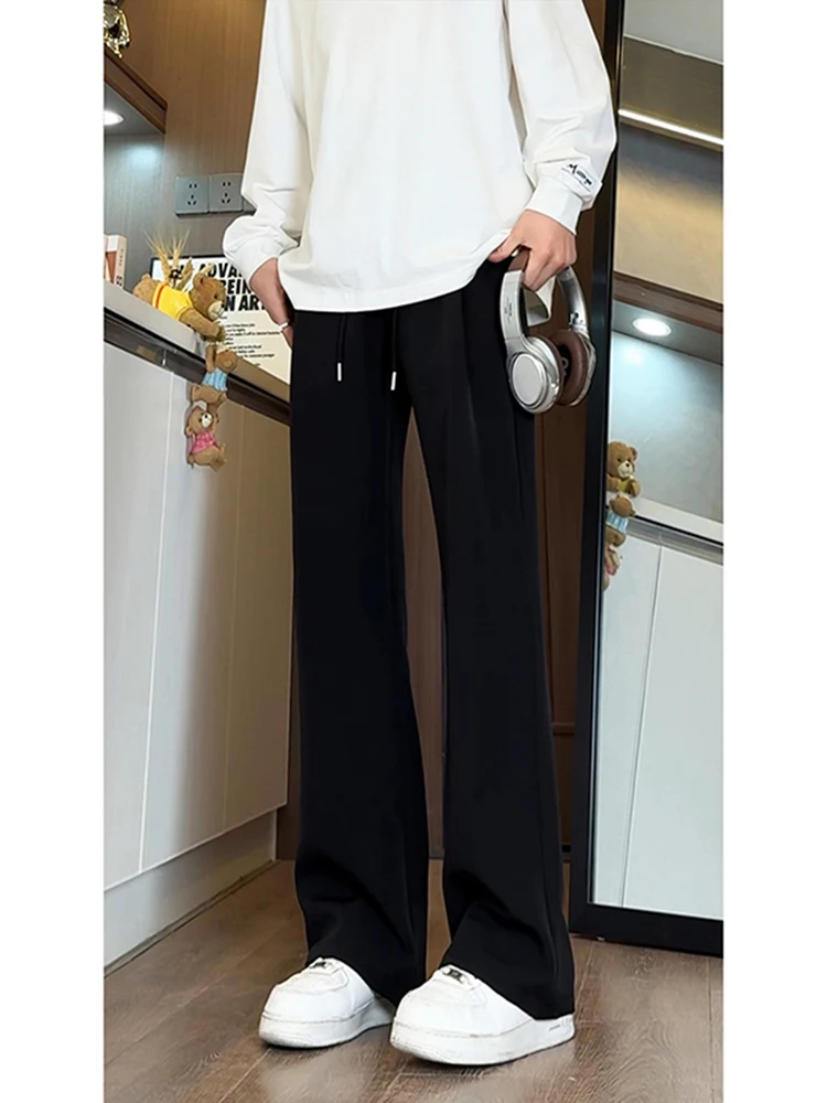 

Мужские повседневные брюки Bla с эластичным поясом, прямые, удлиненные, в американском стиле, свободного кроя, для молодежи