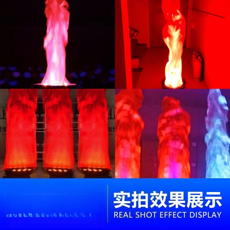 Nuova luce di fiamma di simulazione rotonda LED grande simulazione scenica elettronica brasier