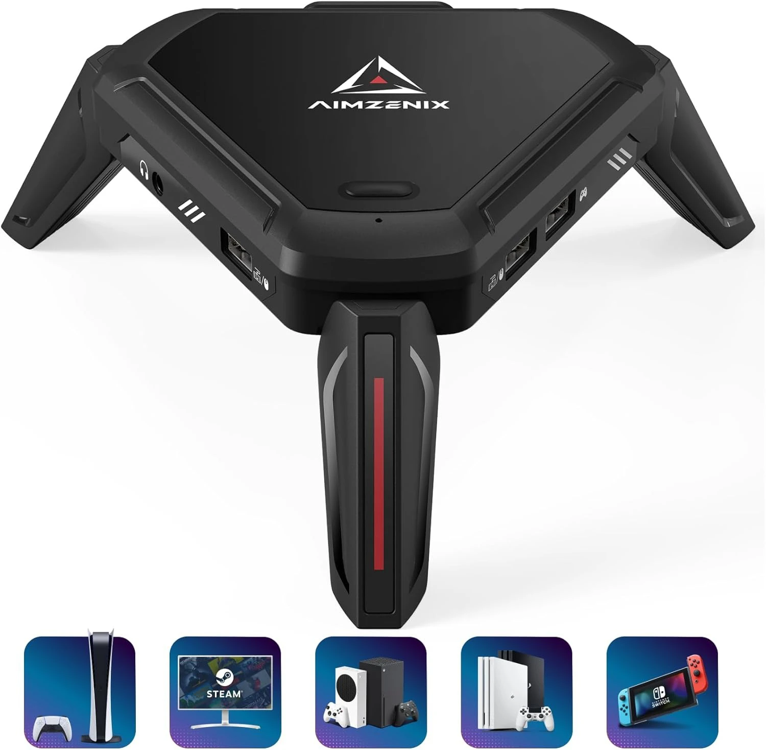 Aimzenix Pure Version Monster AX600 Keyboard and Mouse Converter for PS5, PS4, Xbox Series X/S, Xbox One & Nintendo Switch | for