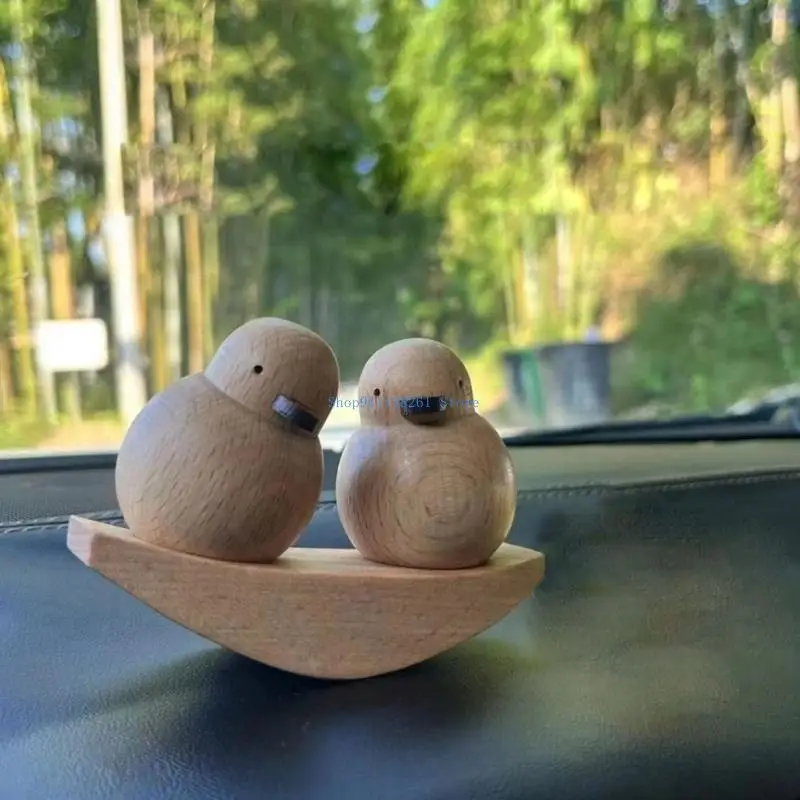 

H05E Couple Duck figurine Office Desktops Ornament Couple Small Statue Decorations
