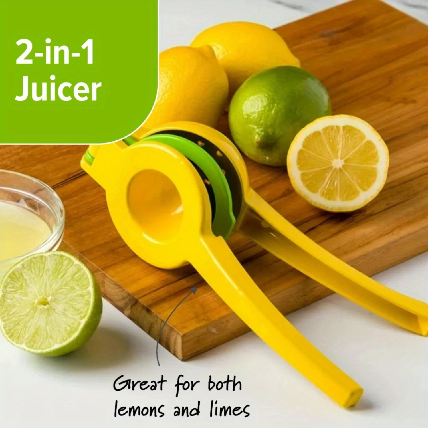 2-in-1 Lemon Lime Squeezer: Dual-Cavity Design for Effortless Juicing