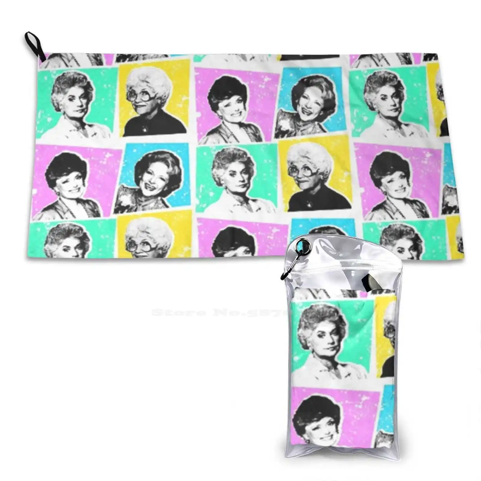 Golden Girls Pop! Soft Towel Quick Dry Beach Towel White Tv Classic Old People Bea Arthur Blanche Sophia Rose Dorthy The Golden