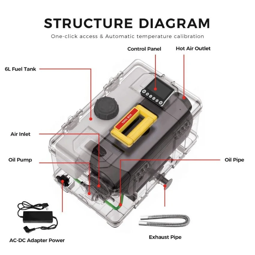 High Quality Caravan 8KW Diesel Heater 12v Parking Heater With Bluetooth