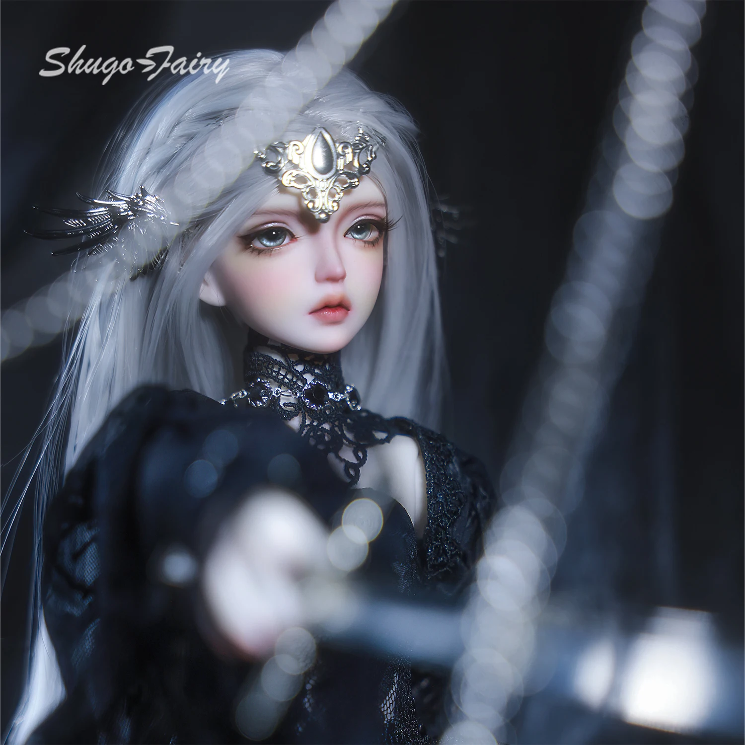 

1/4 BJD Doll Sylvi H FullSet Gothic Dark Elf Myth Theme Handmade Resin Articulated Figure ShugaFairy