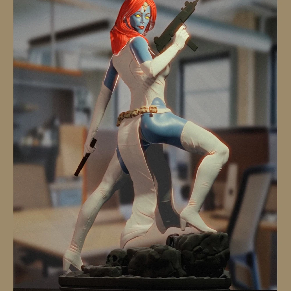 

1/24 3d Print Model Kit Sexy Gun Girl Resin Figure Model Kit DIY Miniature Reduction Statue Unpainted Kit Toy