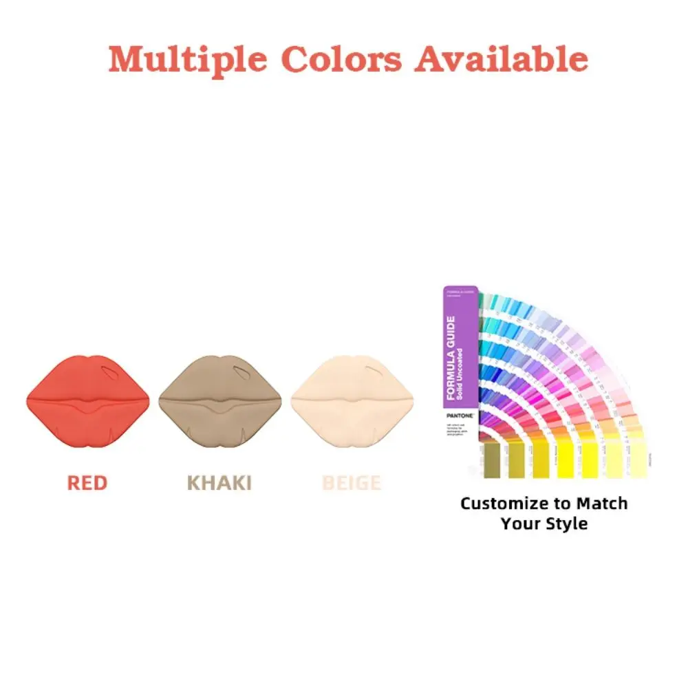 Custodia per cellulare in silicone resistente Rosso Beige Kaki Custodia morbida per rossetto per telefono Custodia protettiva per telefono a forma di labbra Donna Ragazza