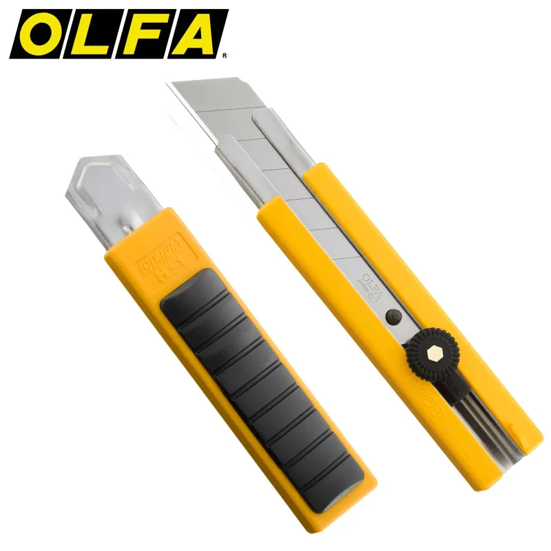 OLFA H-1 25mm multifunctional heavy-duty art knife anti-slip handle Powerful operation for both hands Built-in blade