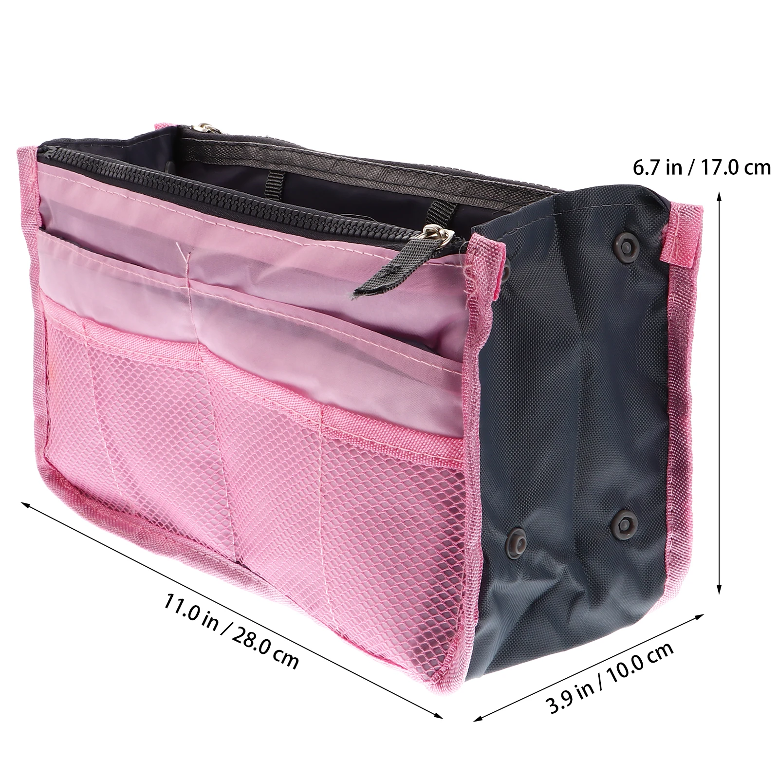 

Nylon Pink Large Capacity Multi layer Women Travel Clutch Storage Bag Stylish Travel Storage Bag Breathable