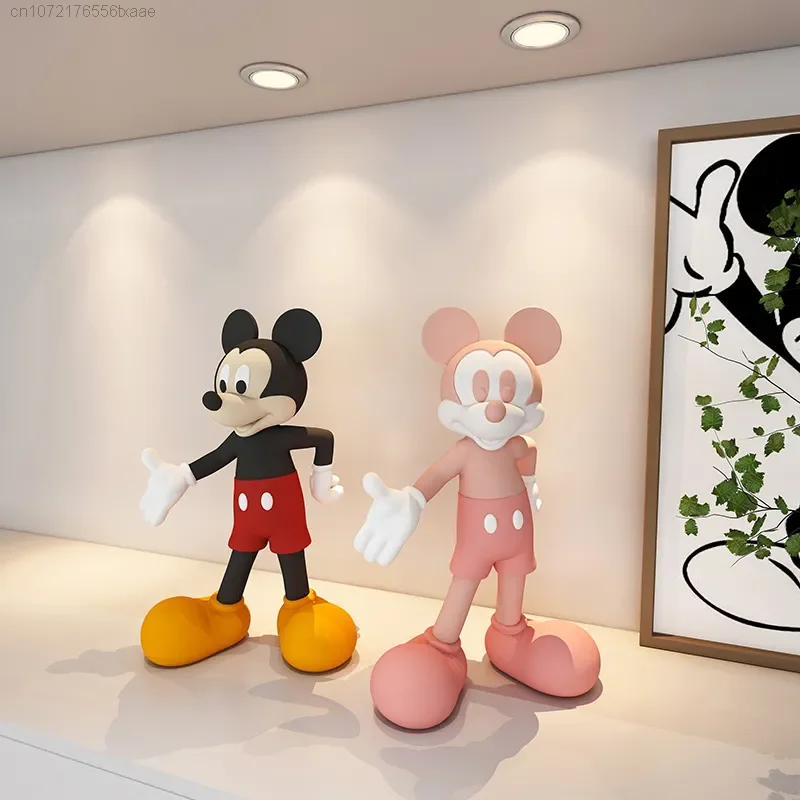 Disney Mickey Room Decor Cute Cartoon Model Decoration Desktop Men Women Aesthetic Gifts Japan Home Car Accessories Wine Cabinet