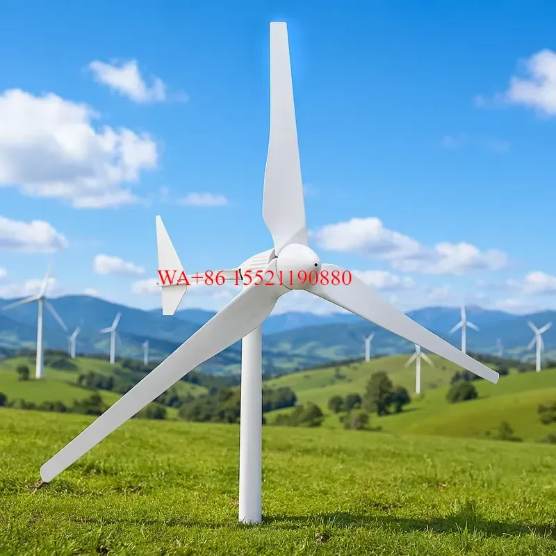 WMWMNU for ESG Hot Selling 3 Blades Horizontal Axis 3kw 5kw 10kw 220V Generator Kit Wind Turbine for Home