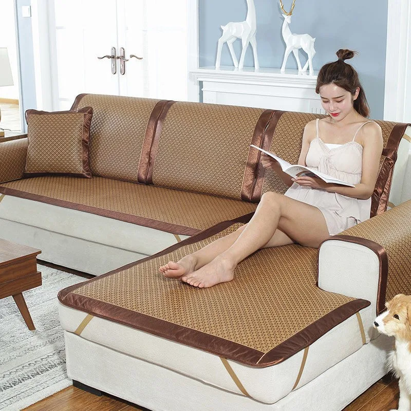 summer-wicker-couch-cushion-with-strap-anti-slip-simple-fashionable-cooling-mat-sofa-mat-handmade-and-machine-woven-bedding