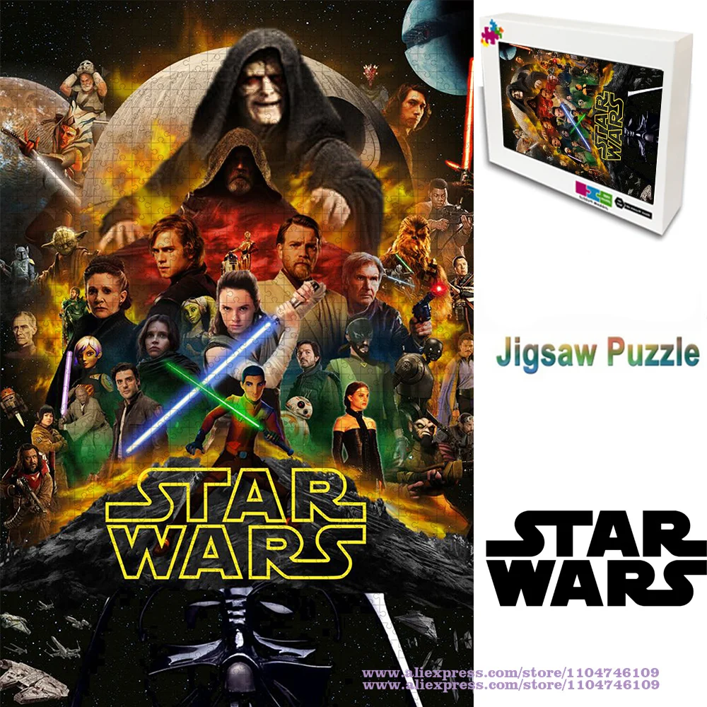 

Star Wars Puzzle Jigsaw 108/200/300/500/1000/1500Pcs Movie Puzzles Intelligence Puzzles Birthday Unique Gift with Colorful Box