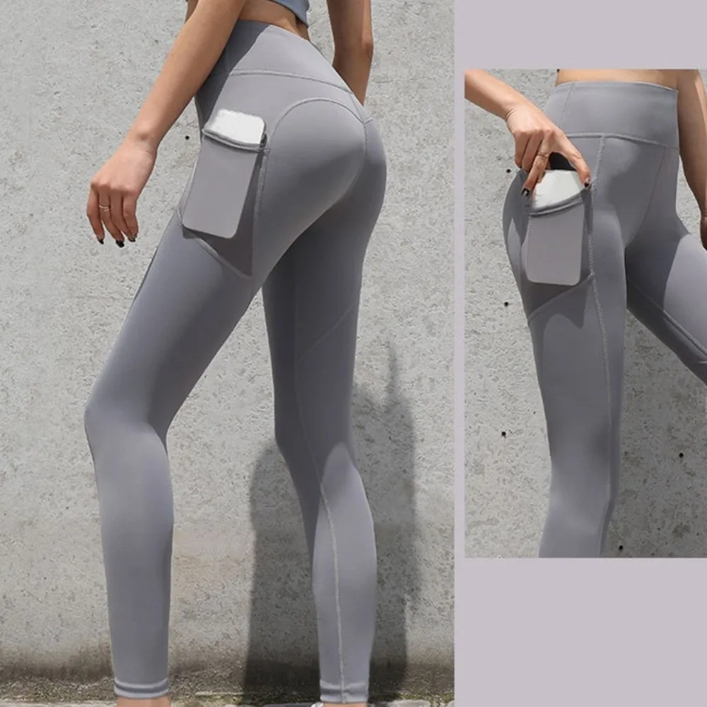 

Leggings Mesh Pocket Yoga Pants High Waist Stretchy Fitness Pants Breathable Hip Lifting Sports Pants Exercise