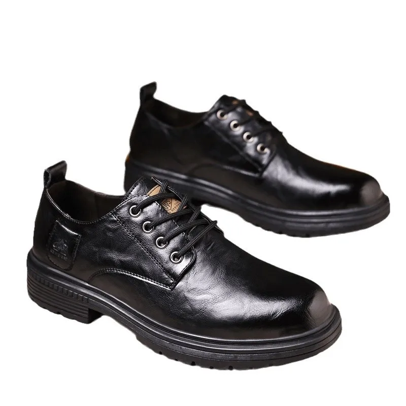 منصة رائجة البيع أحذية ديربي جلدية للرجال مصمم لينة سوليد رجال الأعمال فستان أحذية موضة أحذية الزفاف الذكور الخفيفة