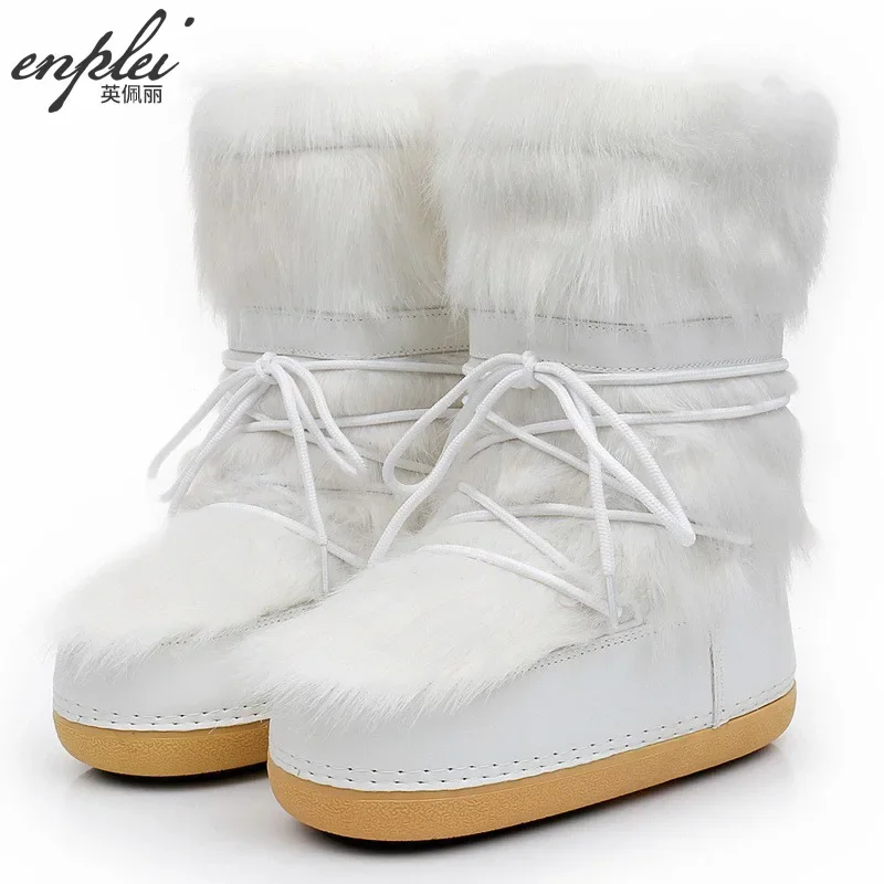 Fashionable and Avant-garde Space Boots for Women's Winter Sports Shoes, Travel Skiing Boots Waterproof and Anti Slip Snow Boots