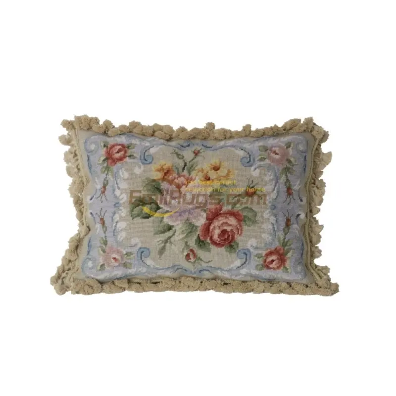 

Needlepoint national woven pillow embroidery floss pillow cushion for leaning on to restore ancient ways to collect high