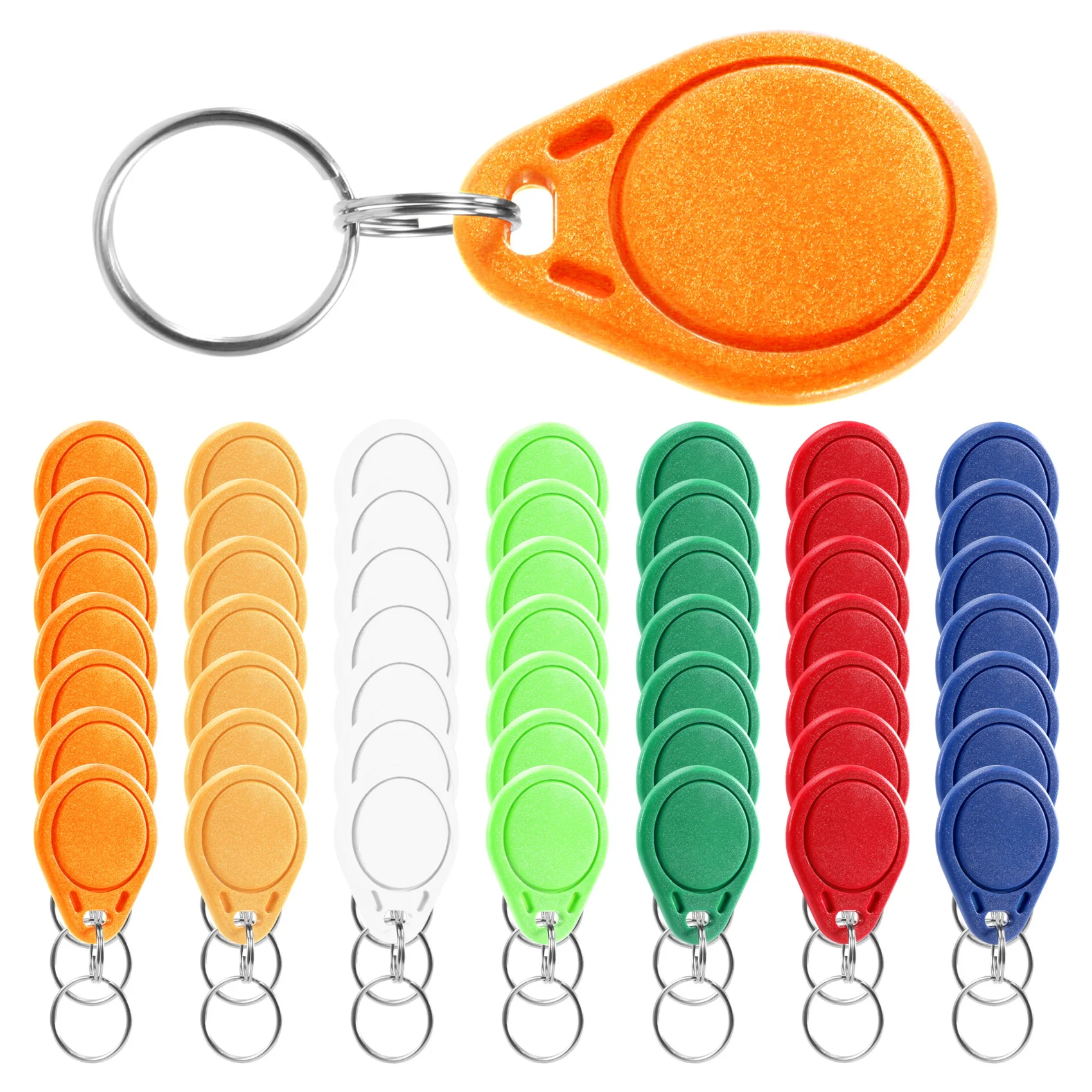 Imagem -03 - Keyfobs Inteligentes Mutáveis Uid 1356 Mhz Bloco Sector Clone Cartão ic Tags-chave 1k S50 Rfid Access Control 50 Pcs