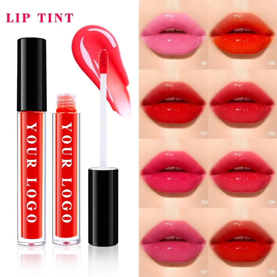 Long Lasting Lip Tint Lip Gloss Lip Stain Private Label Custom Logo Vegan Makeup Wholesale